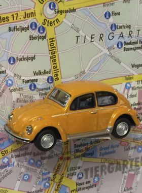 Magnet "Oldtimer" VW Käfer orange