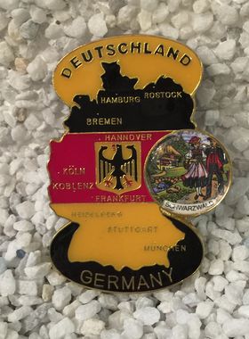 Magnet Deutschland mit Schwarzwaldwappen