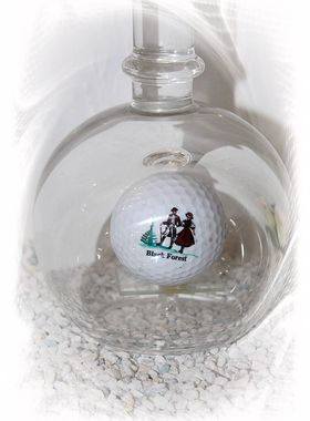 Edelglasflasche "Golfball" Schwarzwald