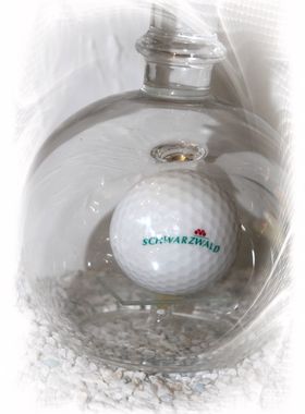 Edelglasflasche "Golfball" Schwarzwald