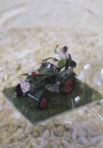 GLF1058 Edelglasflasche "Hochzeit" Bauer sucht Frau