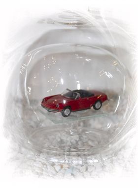 Edelglasflasche "Oldtimer" Alfa Romeo