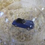 GLF1014 Edelglasflasche "Oldtimer" Porsche 356 Cabrio blau