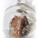 139253 Glasflasche "Schwarzwald" mit Kuckucksuhr