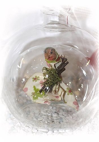 139340 Edelglasflasche mit Hexe und Zwetschgenwasser