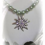 136155 Edelweiß-Kette "Verena" lindgrün
