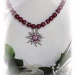 137316 Edelweiß-Ketten "Verena" weinrot