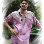 136584 Fetziges Trachtenhemd "Bayern" brombeer