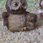 E1042 Funny Eule " Mamma" mit Kind