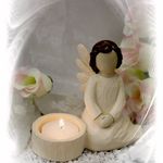 136678 Angelino Schutzengel mit Teelicht