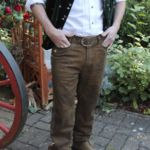 134680 Lederhose "München" dunkelbraun