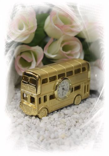 137917 Miniaturuhr "Doppeldeckerbus"