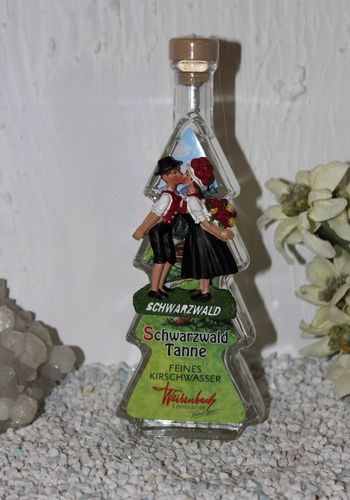 138767 Schwarzwälder "Liebesbäumle" mit knutschendem Schwarzwaldpaar 100ml Kirschwasser