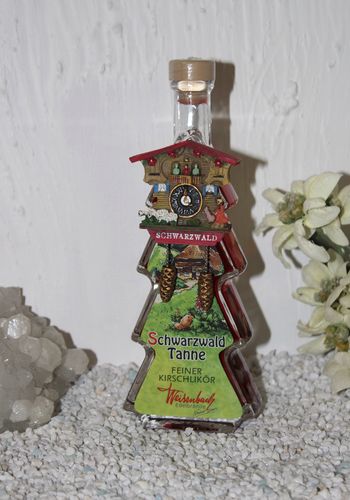 138785 Schwarzwälder "Schnapsbäumle" Kuckucksuhr 100ml Kirschlikör