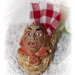 140437 Strohschuh "Schwarzwald" mit Mäskle Hexe