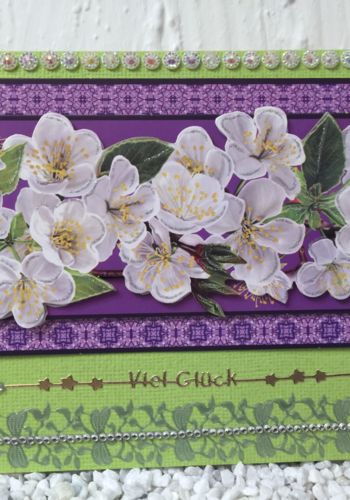 170080 Edelkarte mit Blumen