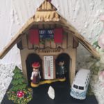 20000030 Wetterhaus "Ingolstadt" mit VW Bulli Samba türkis-weiss