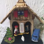 20000031 Wetterhaus "Ingolstadt" mit VW Bulli Samba blau