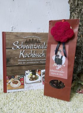 Schwarzwälder Kochbuch mit Schwarzwaldtee-Bollenhut