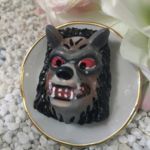 1450017 Narrenteller Magnet "Schwarzwald" Wolf