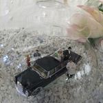 140791 Glasflasche "Hochzeit" mit Mercedes 600 schwarz