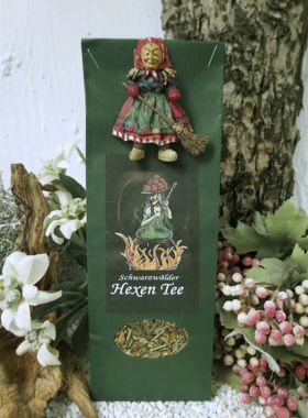 Schwarzwälder Hexen- Tee mit Hexenfigur