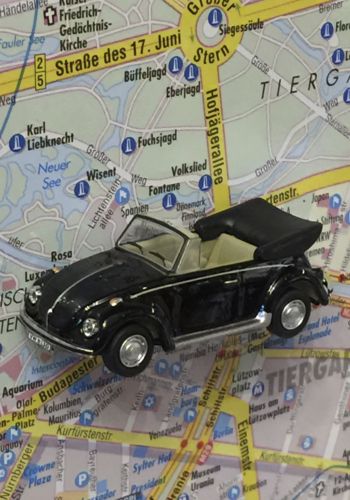 01096 Magnet "Oldtimer" VW Käfer Cabrio schwarz