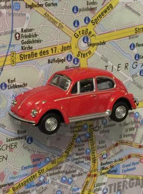 Magnet "Oldtimer" VW Käfer rot