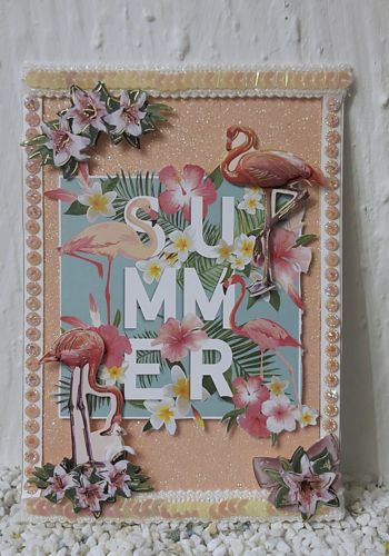 HK 1005 Karte Summer Flamingos