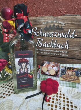 Schwarzwald Backbuch mit Schwarzwälder Kirschwasser 40%voll 700ml