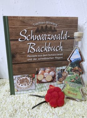Schwarzwald Backbuch mit Schwarzwälder Kirschlikörbäumle 28%voll 100ml