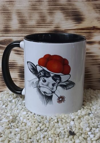 ST103 Schwarzwaldtasse "Kuh Fanny" schwarz/weiss