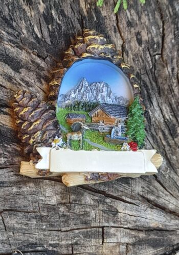 MAG1202 Tannenzapfen Panorama Gams und Hütte