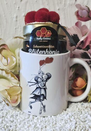 LT1005 Herztasse mit Blütenhonig und Bollenhut 150gr