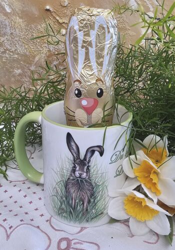 OST1003 Hasentasse Du bist mein Lieblingshase mit Schokohase