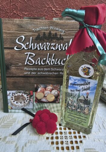 BB10100 Schwarzwald Backbuch mit Honigschnäpsle 350ml und Bollenhut