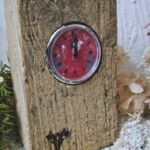 BU1007 Balkenuhr Schwarzwald Zifferblatt rot