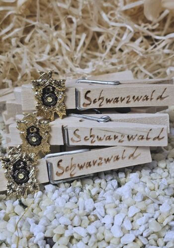 KLM1012 Klammer mit Schwarzwälder Kuckucksuhr