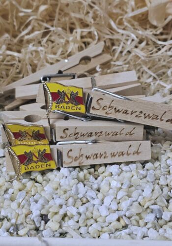 KLM1016 Klammer mit Badischer Flagge