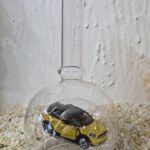 GLF1054 Edelglasflasche mit Mini Cooper