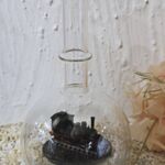 GLF1062 Edelglasflasche mit Dampflokomotive