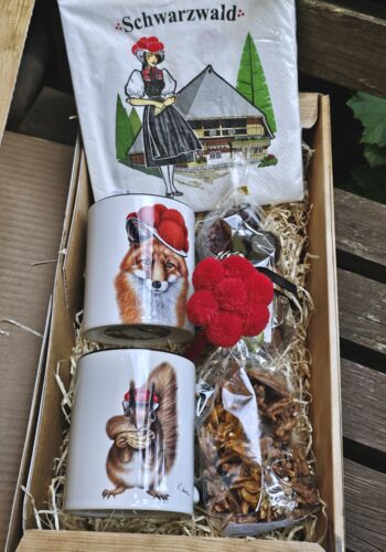 GB1001 Geschenkbox Schwarzwald Fuchs und Eichhörnchen