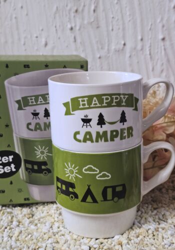 CT1001 Camper Stapeltassen Set mit Untersetzer