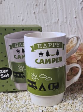 Camper Stapeltassen Set mit Untersetzer