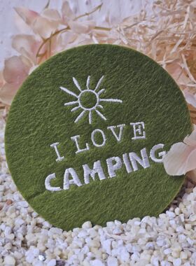 Filz Untersetzer grün