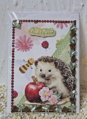 Designerkarte mit Igel 6
