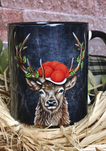 TBE1006 Schwarzwald Hirsch mit Zweig Black Edition