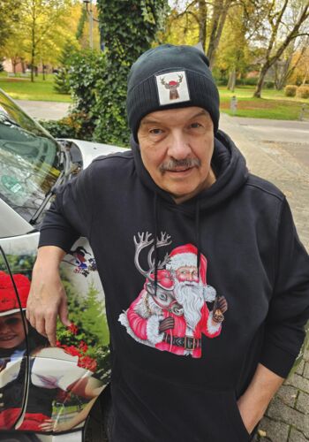 HD1001 Hoody Nikolaus mit Bollenhut Hirsch