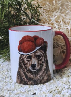 Schwarzwald Bär roter Rand roter Henkel