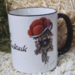 ST201 Schwarzwaldtasse Zum Kuckuck schwarzer Rand schwarzer Henkel
